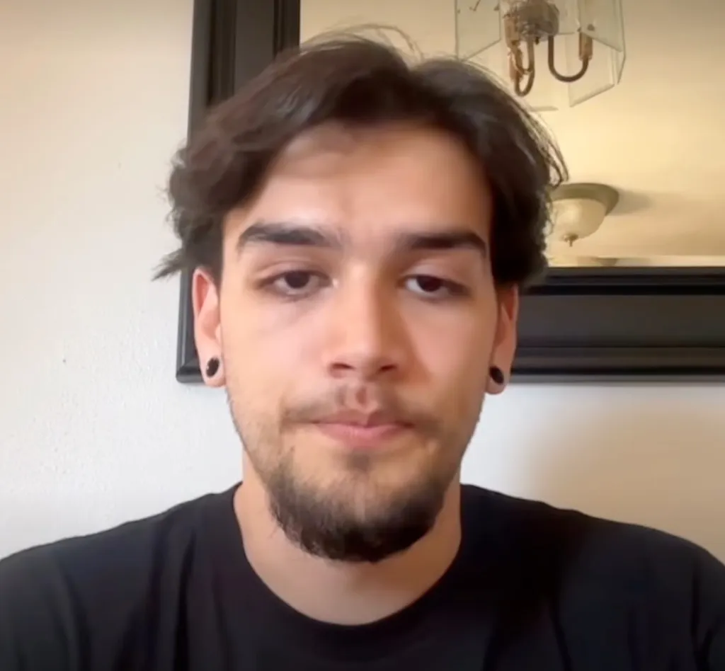 San Diego teen Jakub Vazquez looking directly at the camera.