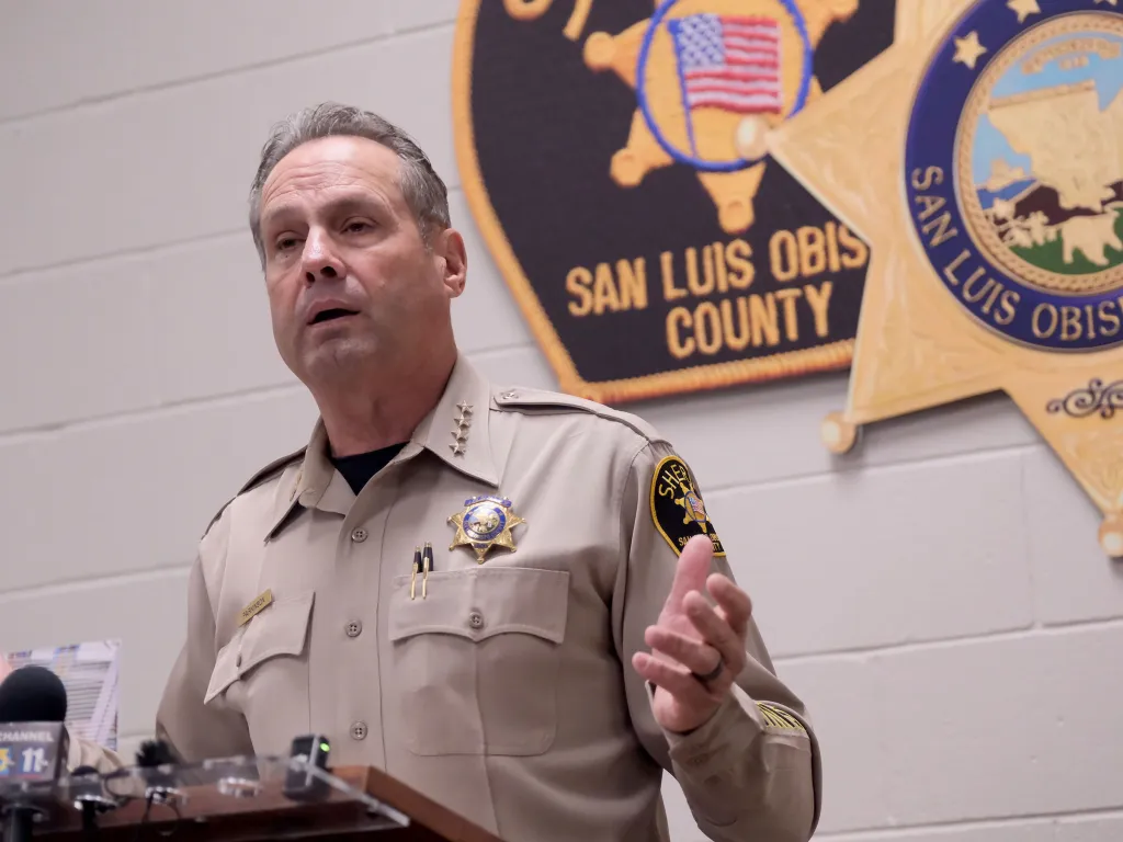 Sheriff Ian Parkinson speaking to media regarding the Kristin Smart case.