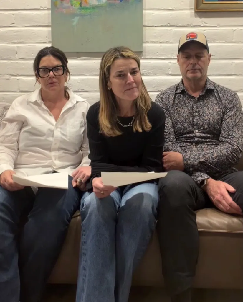 Savannah Guthrie and her siblings making a statement regarding their mother Nancy's disappearance.