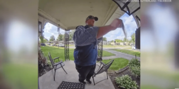 Red state candidate drops out after doorbell camera catches him stealing rival’s flyer