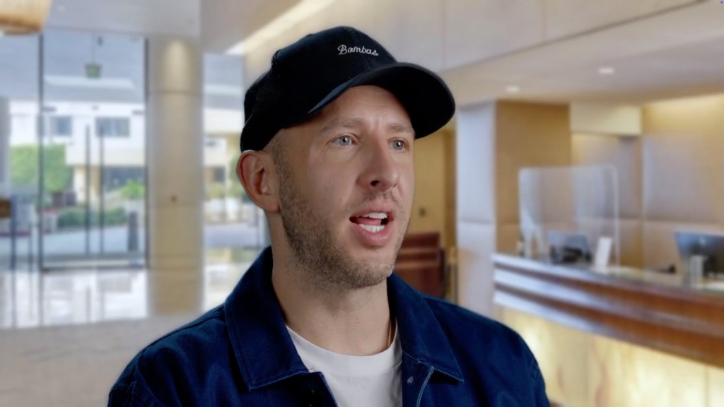 David Heath, co-founder of Bombas, speaks during an interview.