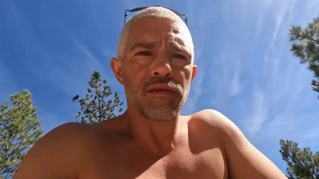 Matt Brown from Alaskan Bush People looking into the camera.