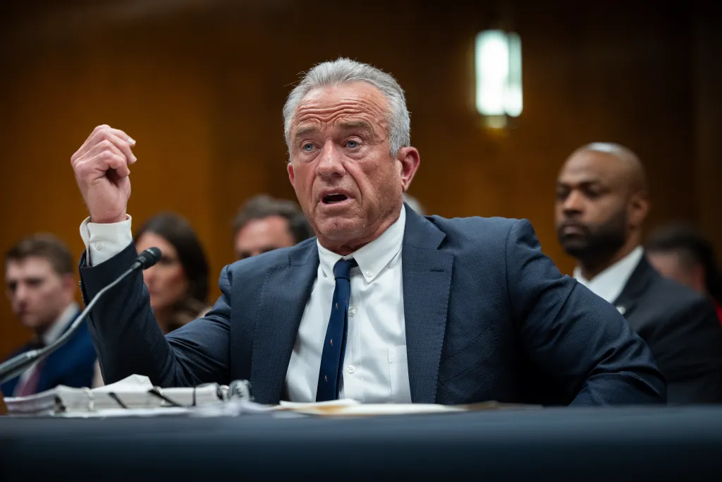 Robert F. Kennedy Jr. testifying during a Senate budget hearing.