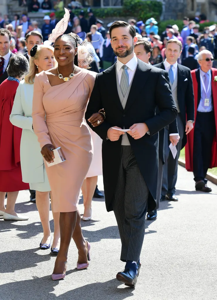 Serena Williams and Alexis Ohanian arriving at the royal wedding.