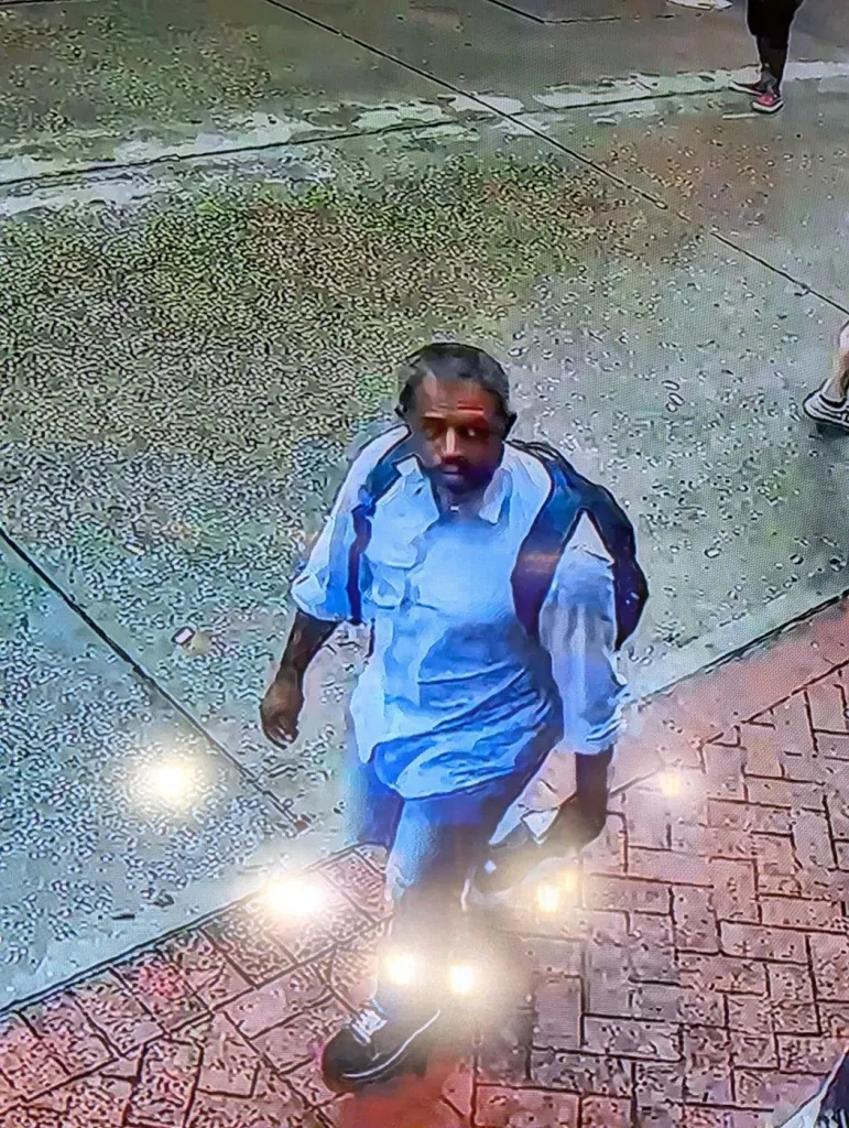 Shamsud-Din Jabbar walking in New Orleans.
