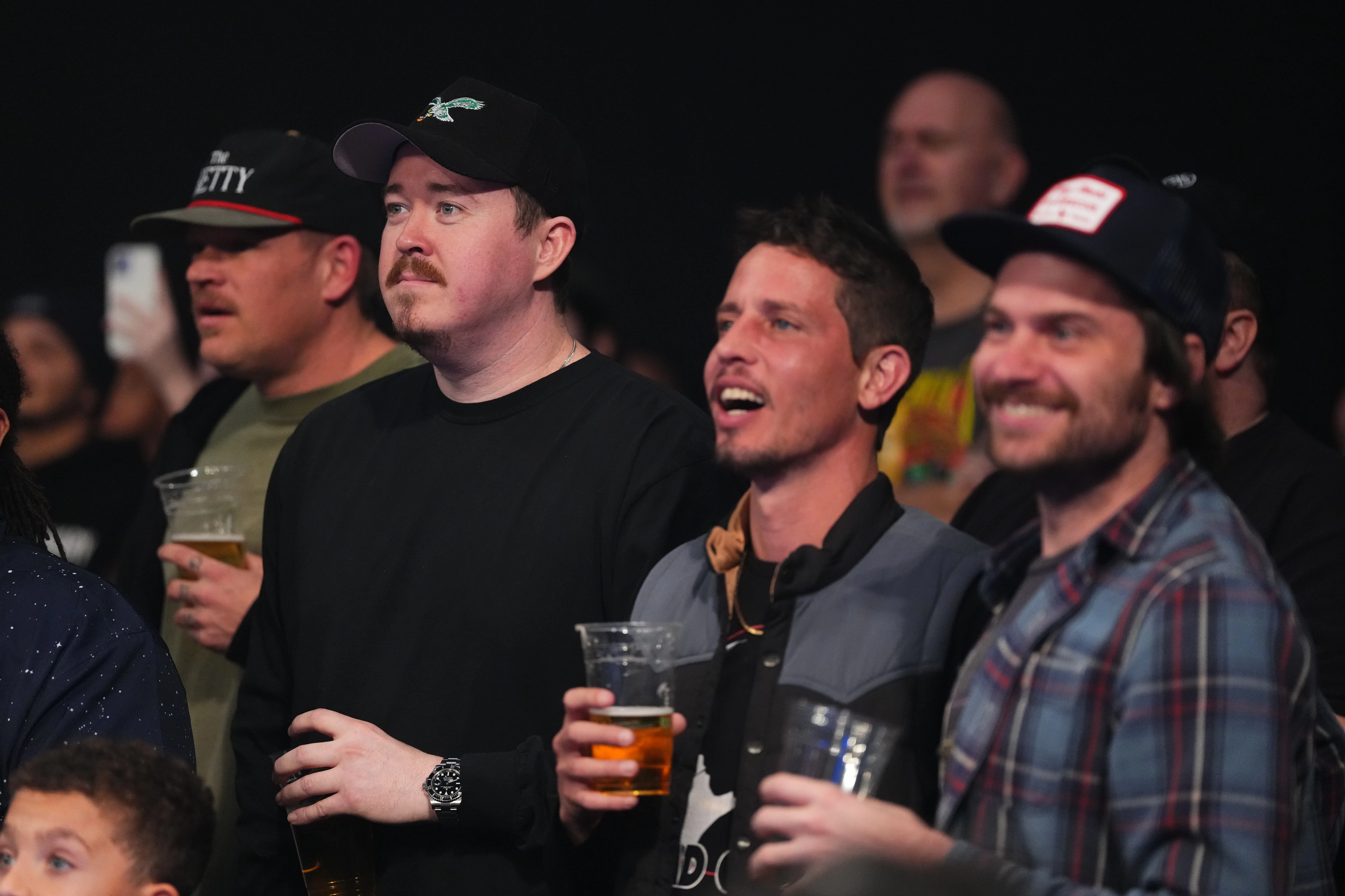 Shane Gillis and Tony Hinchcliffe in attendance at SmackDown.