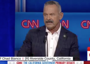 ‘I’m proud of it’: CA gov candidate touts ties to far-right Oath Keepers on debate stage