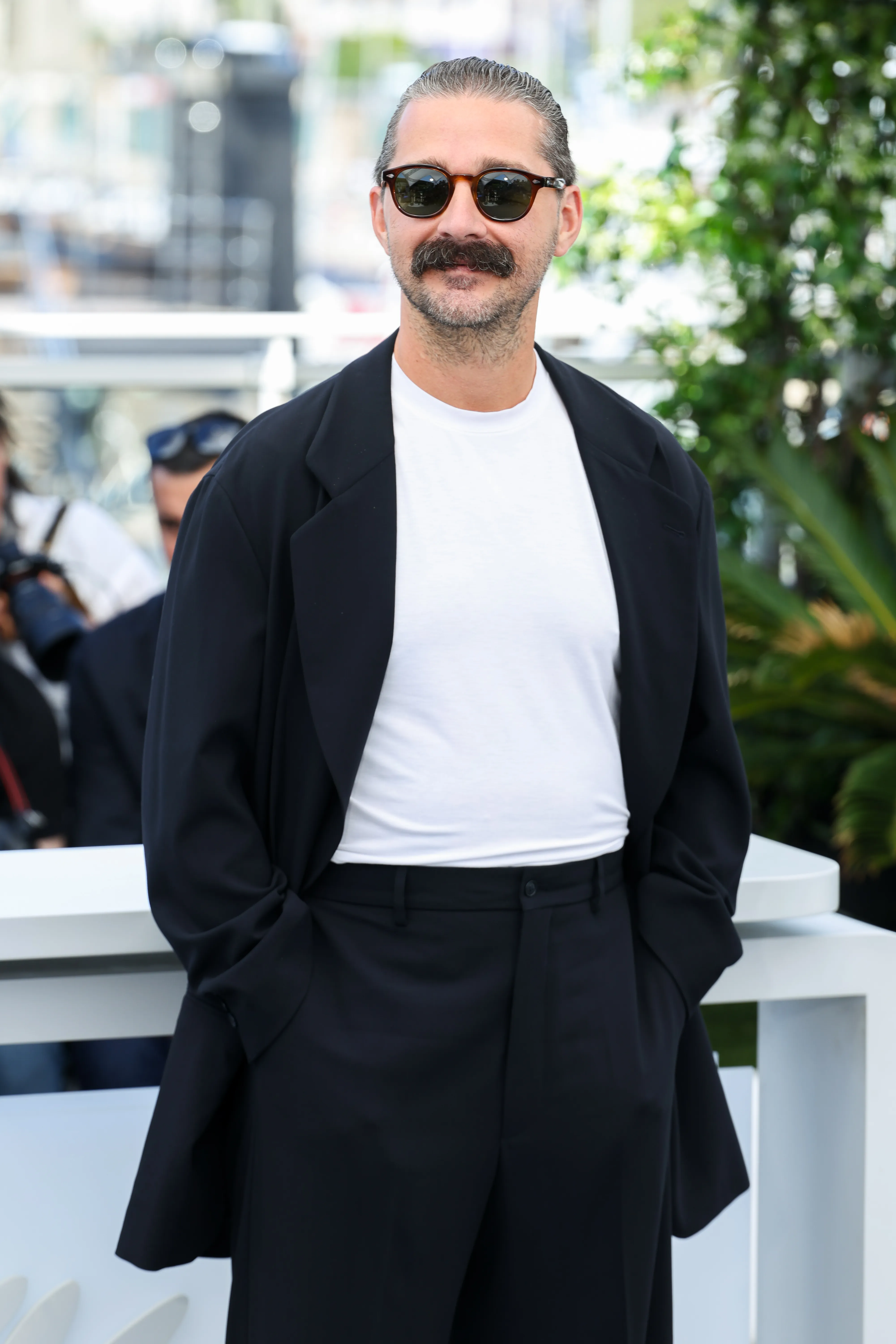 Shia LaBeouf posing at the 
