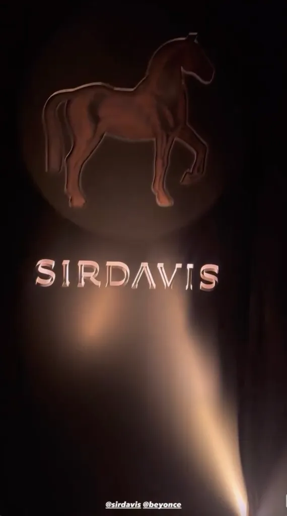 An illustration of a horse logo and the name 