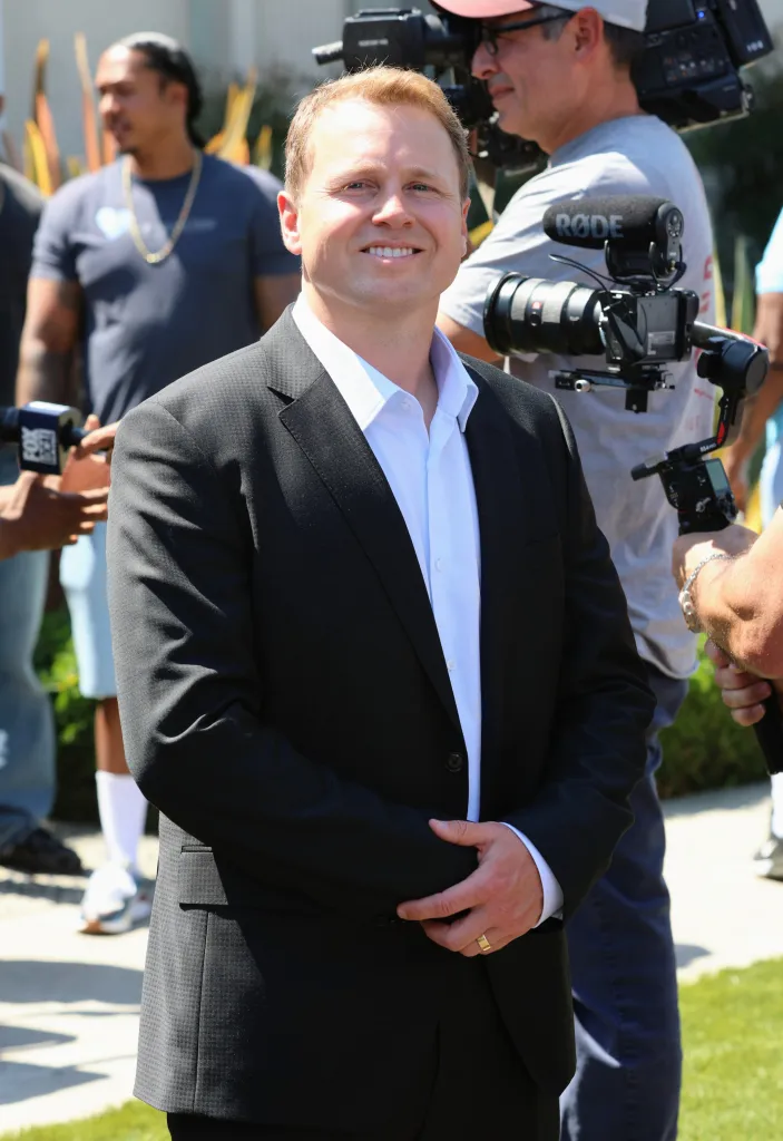 Spencer Pratt smiles during a BBQ meet and greet.