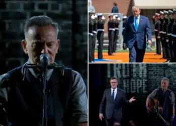 Bruce Springsteen takes jab at Trump, Paramount during Stephen Colbert’s second-to-last ‘Late Show’