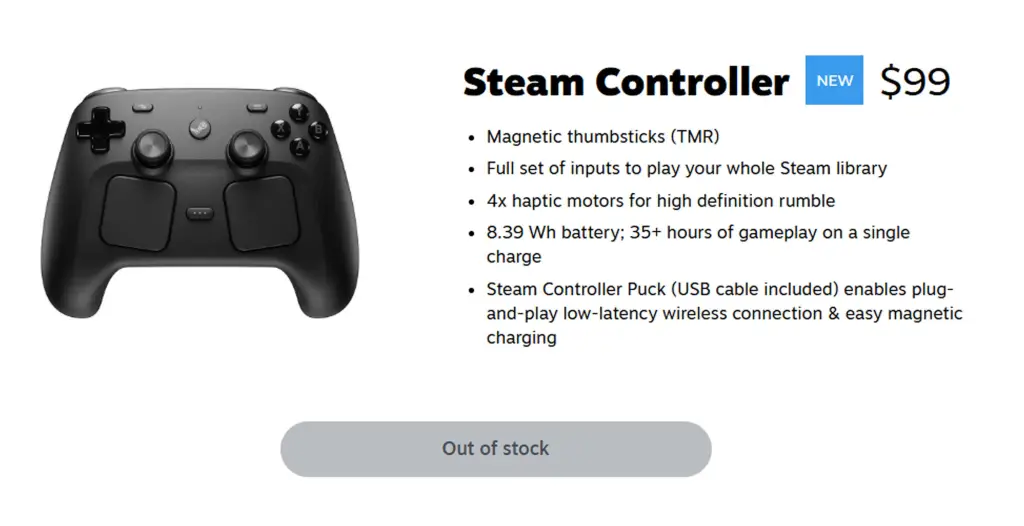 Steam Controller Sold Out