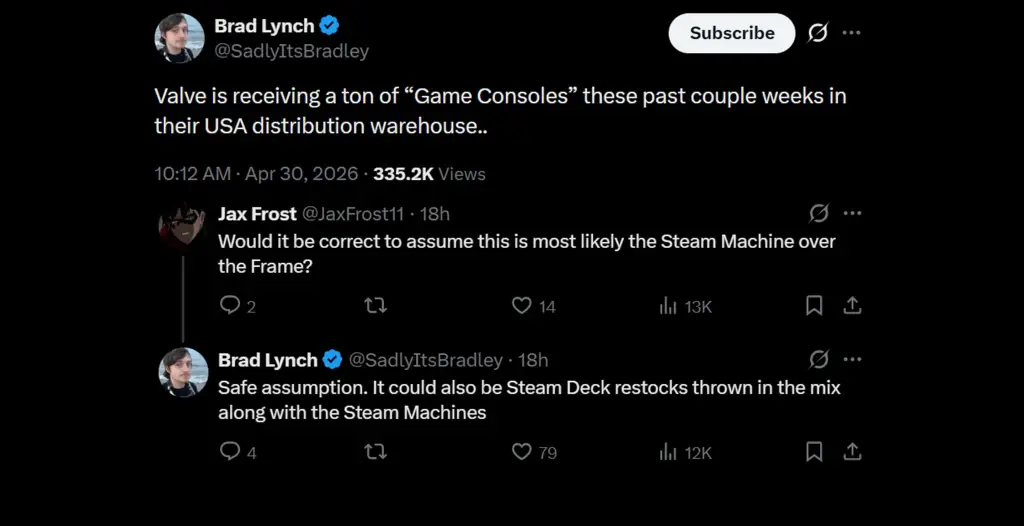 Steam Machine Shipping Leak