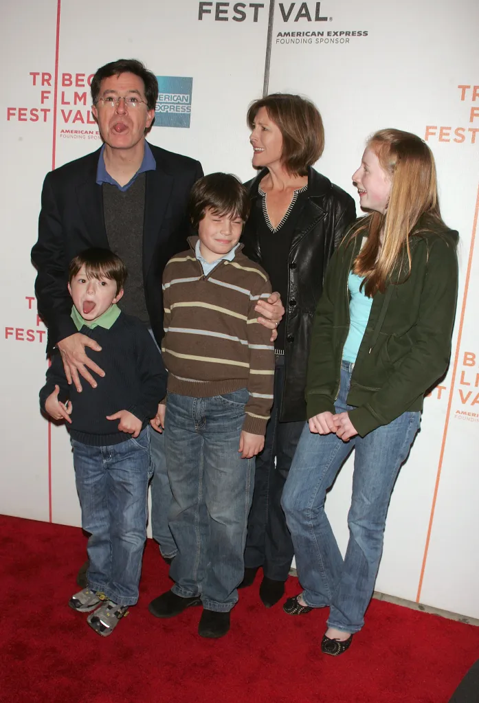 Stephen Colbert and his family at the 7th Annual Tribeca Film Festival.