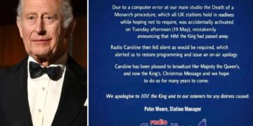 UK radio station mistakenly announces King Charles’ death in on-air blunder