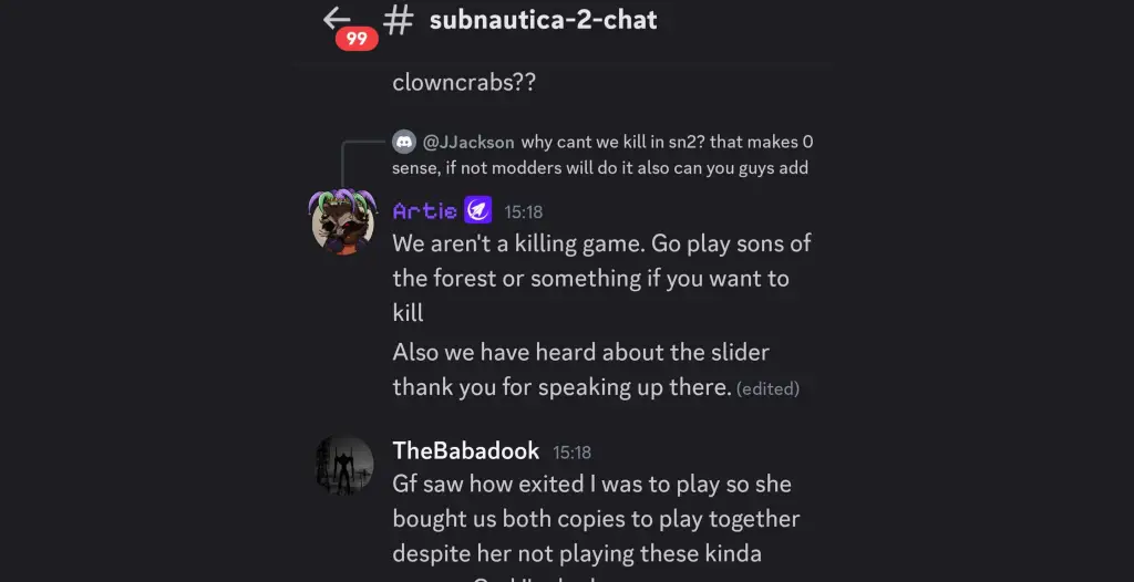 Subnautica 2 Dev Statement No Killing