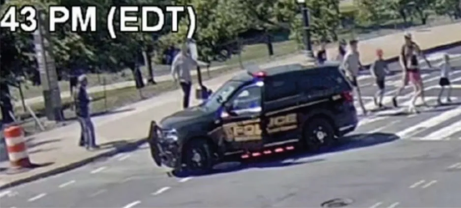 Secret Service vehicle.