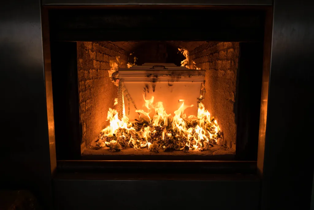 Cremation ceremony.