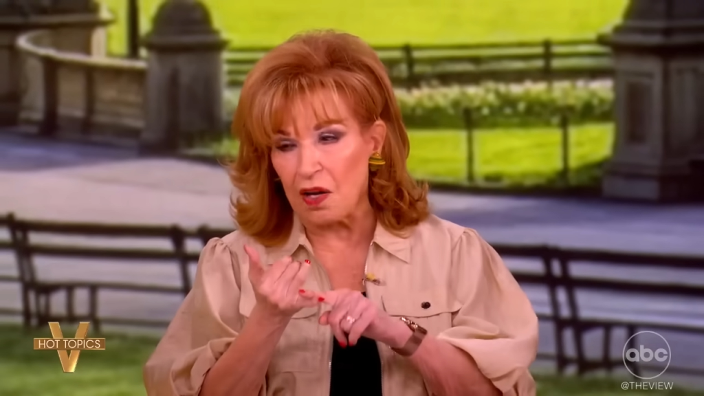 Joy Behar gesturing while speaking on 