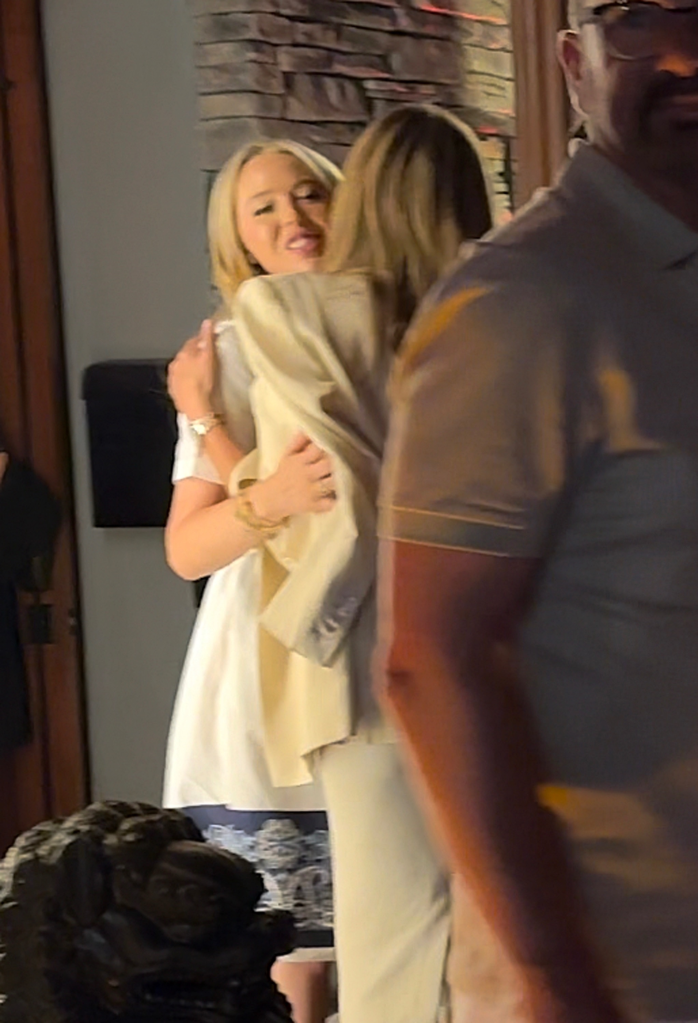 Kai Trump is seen embracing Vanessa Trump during her high school graduation celebration.