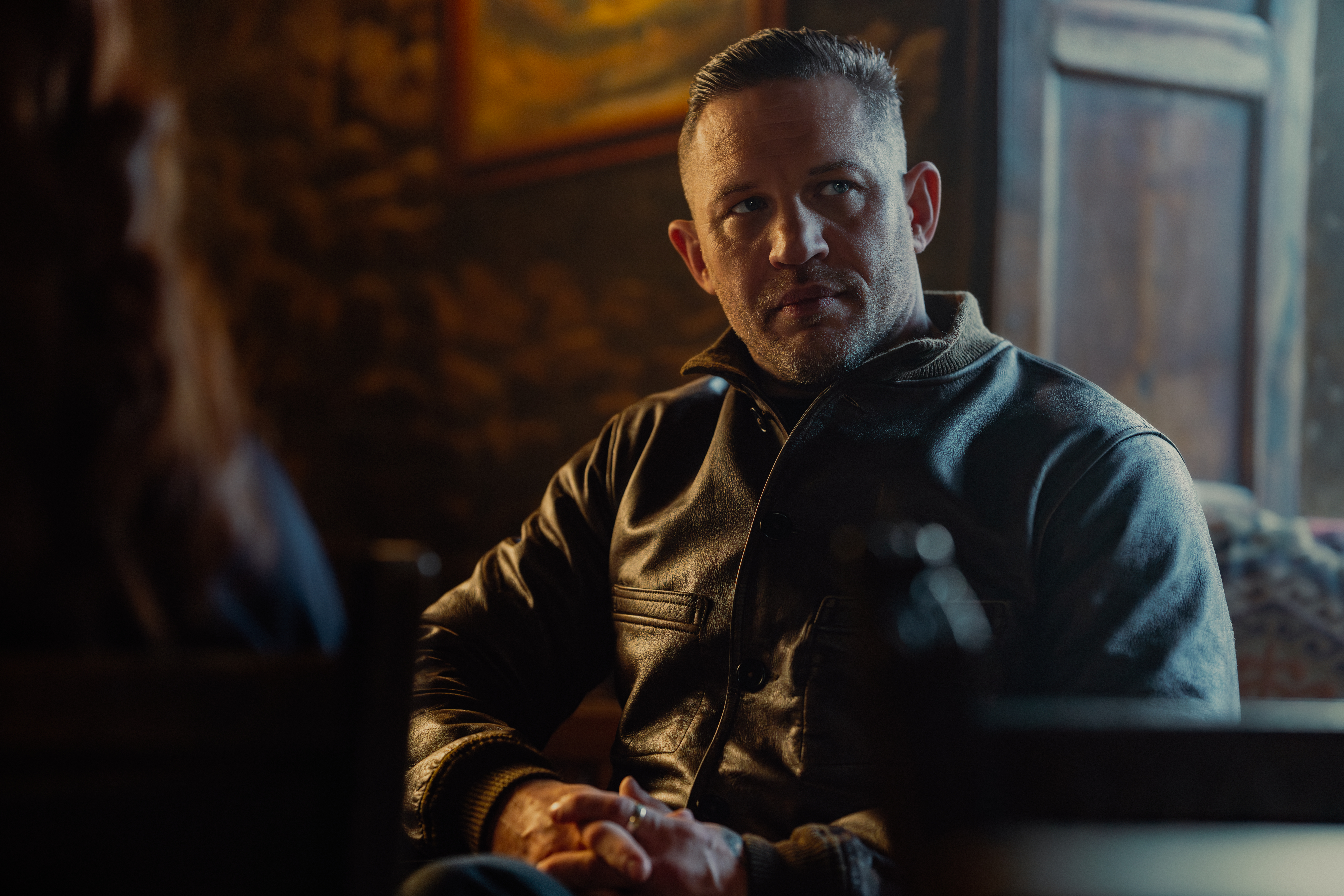 Tom Hardy as Harry Da Souza in MOBLAND.