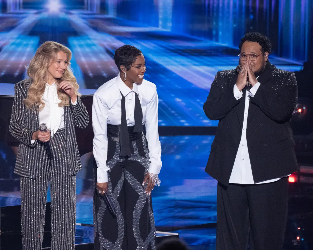Hannah Harper, Keyla Richardson, and Jordan McCullough on stage during the 