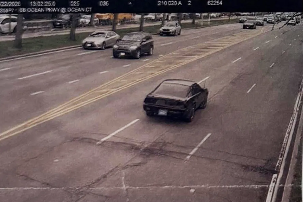 KITT from Knight Rider captured by a traffic camera.