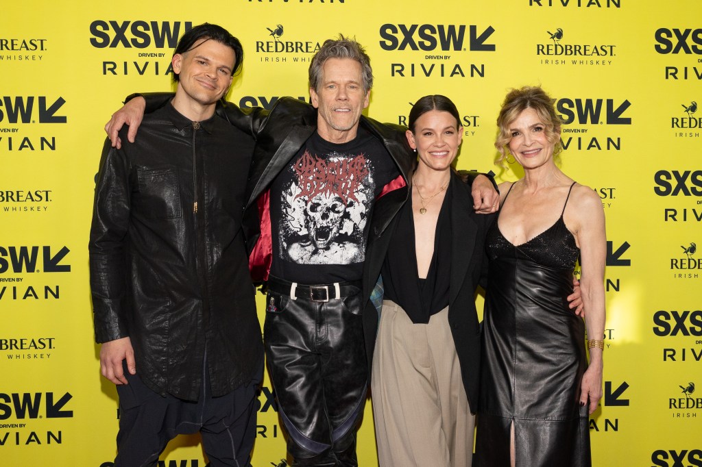 Travis Bacon, Kevin Bacon, Sosie Bacon, and Kyra Sedgwick at the 