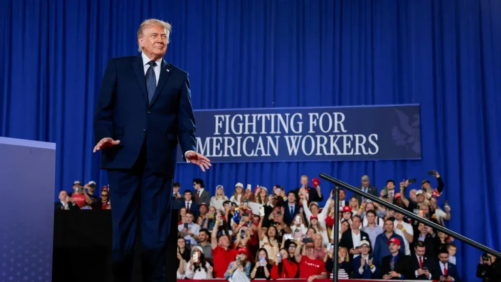 ‘Don’t hurt him!’ Trump taunts crowd as he’s repeatedly interrupted by protesters
