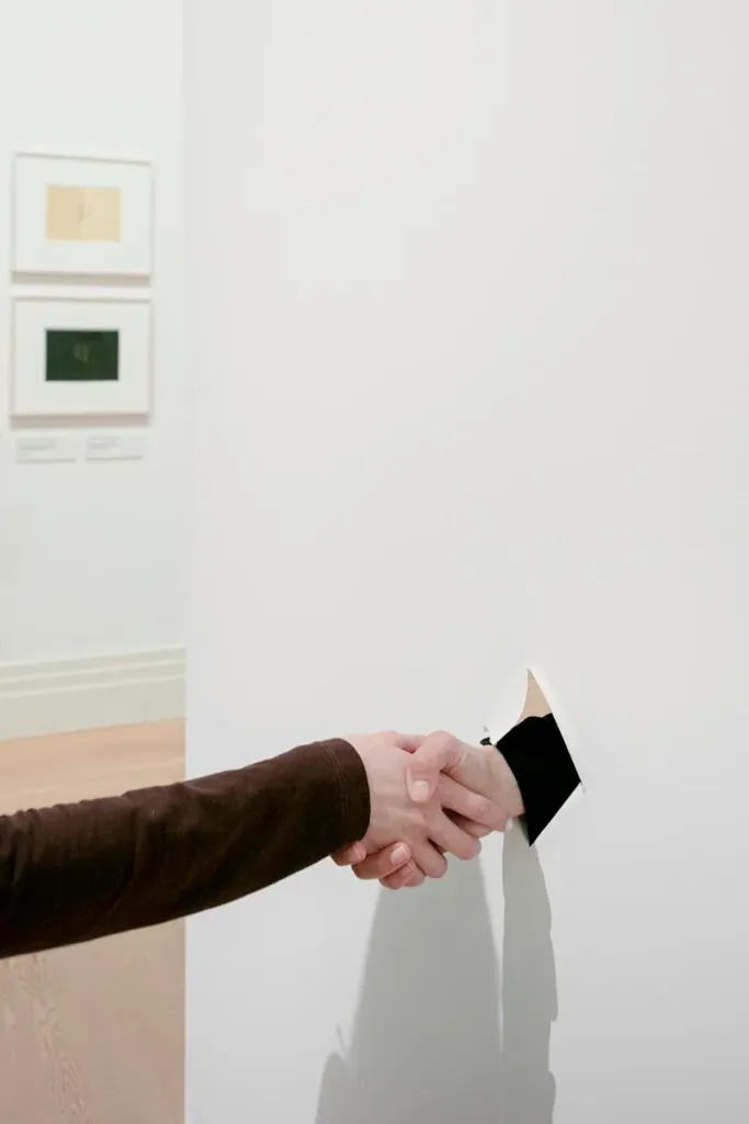 Yoko Ono, (1962) Painting to Shake Hands, installation view, Yoko Ono: Music of the Mind, Gropius Bau, 2025. Source: Gropius Bau, photo Luca Girardini