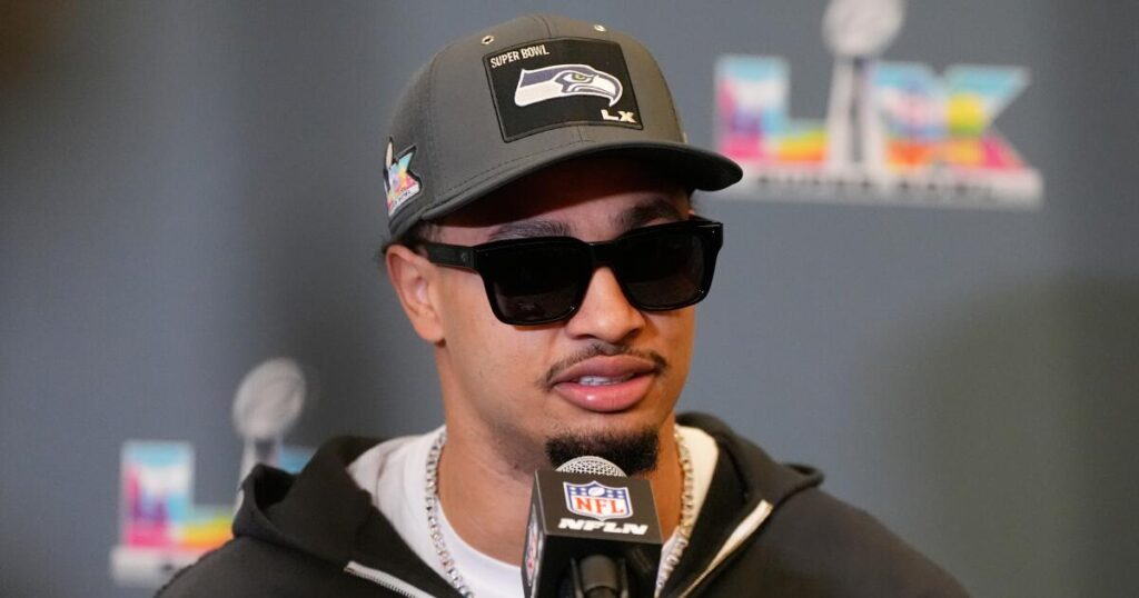NFL is sending Jaxon Smith-Njigba a new Offensive Player of Year trophy — without the typos