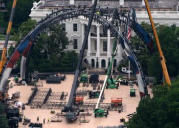 UFC fighting cage rises on White House lawn for bout celebrating America’s 250th anniversary