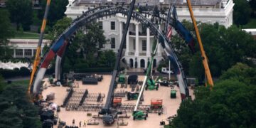UFC fighting cage rises on White House lawn for bout celebrating America’s 250th anniversary