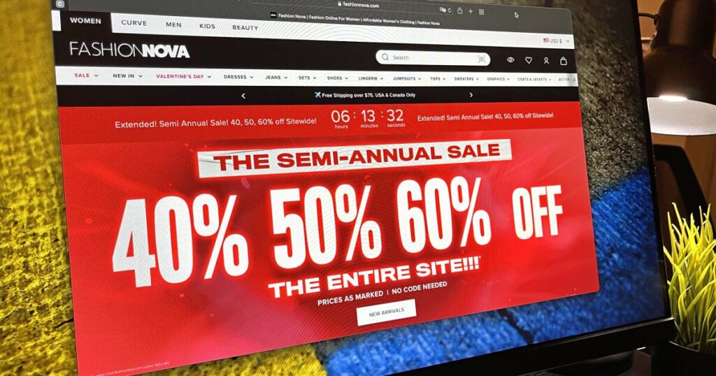 Californian sues Fashion Nova for early-morning promotional texts