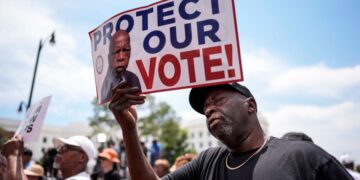 In Montgomery, birthplace of the civil rights movement, thousands rally to defend voting rights