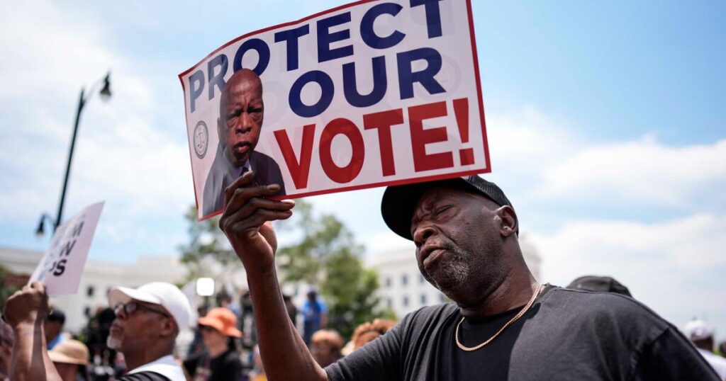 In Montgomery, birthplace of the civil rights movement, thousands rally to defend voting rights