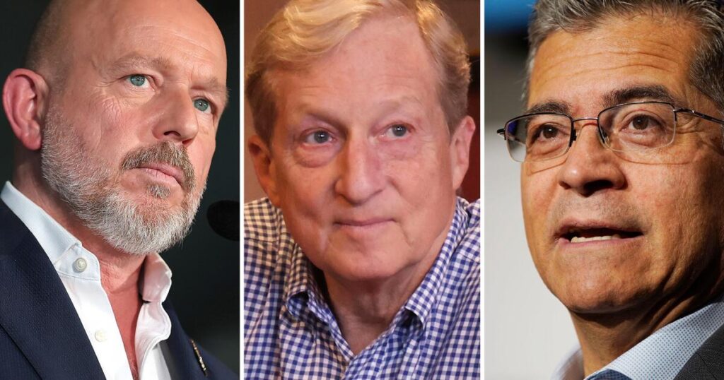 Becerra leads governor’s race, with Hilton and Steyer in tight contest for second spot, poll finds