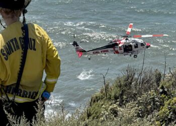Man dies after car plunges 500 feet off Highway 1 cliff onto beach