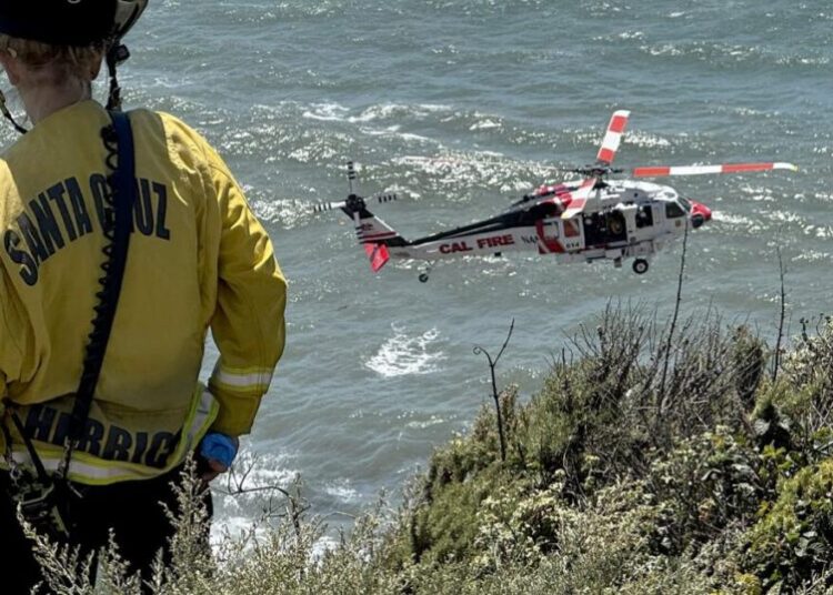 Man dies after car plunges 500 feet off Highway 1 cliff onto beach
