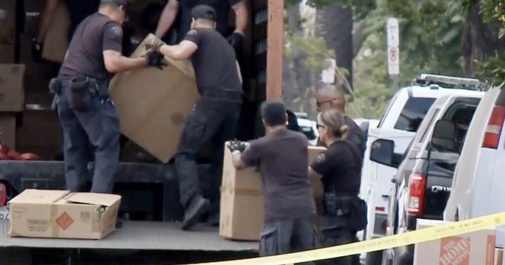 Truckloads of illegal fireworks found in South L.A., prompting evacuations