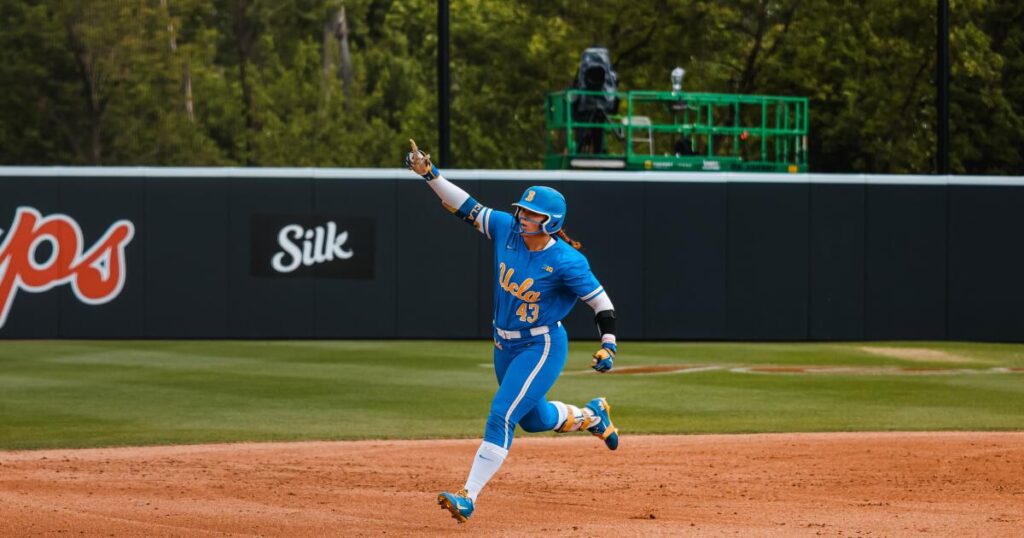 UCLA senior Megan Grant breaks NCAA home-run record but Bruins fall in Big Ten title game