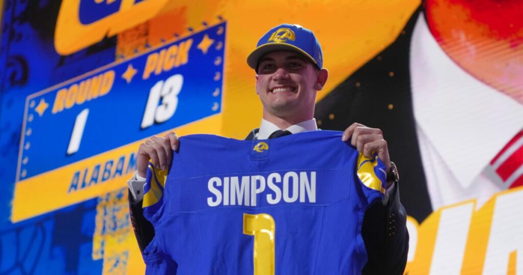 Ty Simpson says he didn’t notice criticism Rams received for drafting him