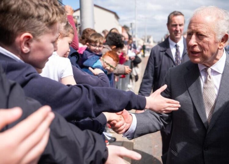 Seagull splatters King Charles III during Northern Ireland visit