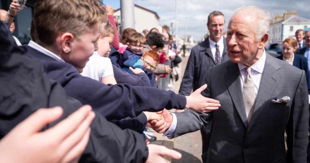 Seagull splatters King Charles III during Northern Ireland visit