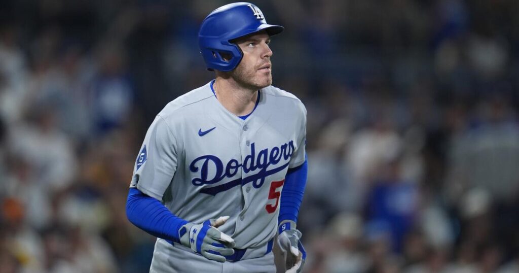 Freddie Freeman shakes off illness to homer twice as Dodgers defeat Padres