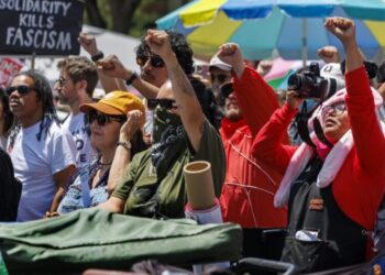 Thousands rally in L.A. for May Day to protest immigration sweeps, high cost of living
