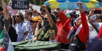 Thousands rally in L.A. for May Day to protest immigration sweeps, high cost of living