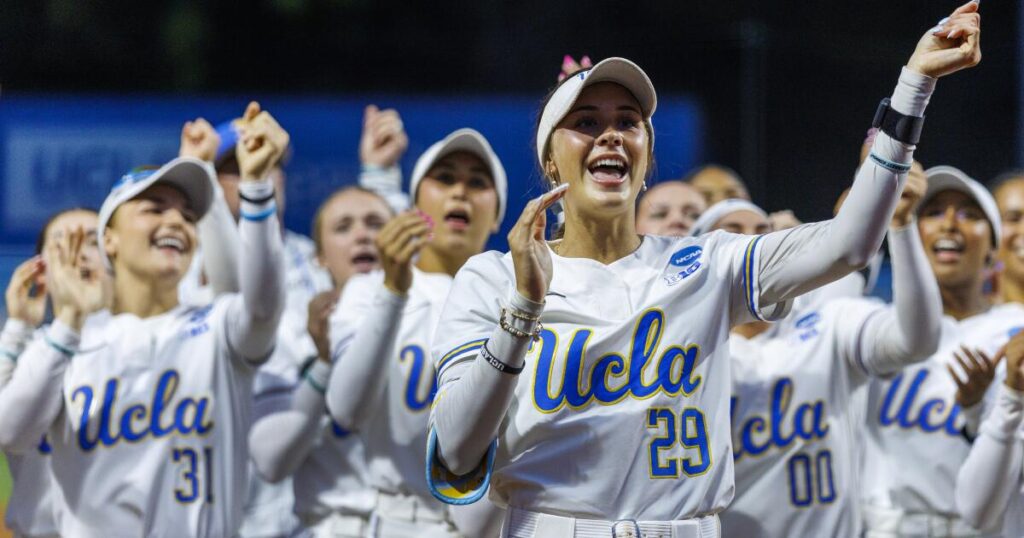 How UCLA softball leadoff hitter Rylee Slimp manages pressure as Bruins reach WCWS