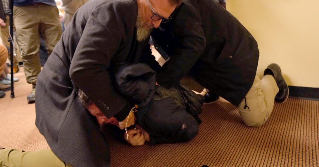 Man who sprayed vinegar at Rep. Ilhan Omar during town hall pleads guilty to assault