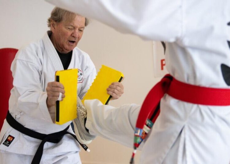 The sensei is back. A beloved dojo owner returns to fire-ravaged Pacific Palisades